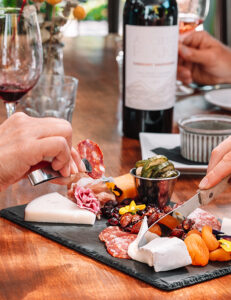 Club members wine tasting at ancient peaks winery